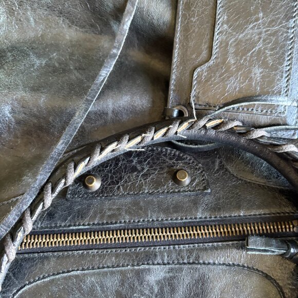 Balenciaga Chevre Leather Motorcycle Mid Afternoon Tote PRE-Loved - Picture 6 of 13